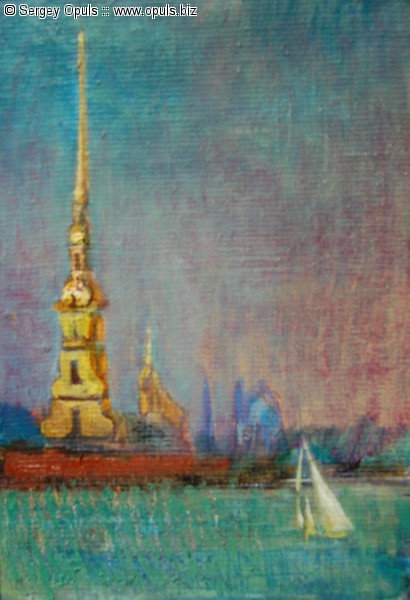 Белые ночи с Петропавловкой