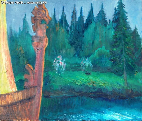 Драккар на реке Воронеге
