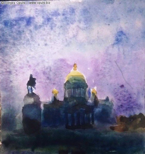 Исаакий белой ночью