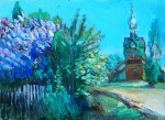 "Сирень у храма Сретенья. Деревня Самушкино" "Сирень у храма Сретенья. Деревня Самушкино"